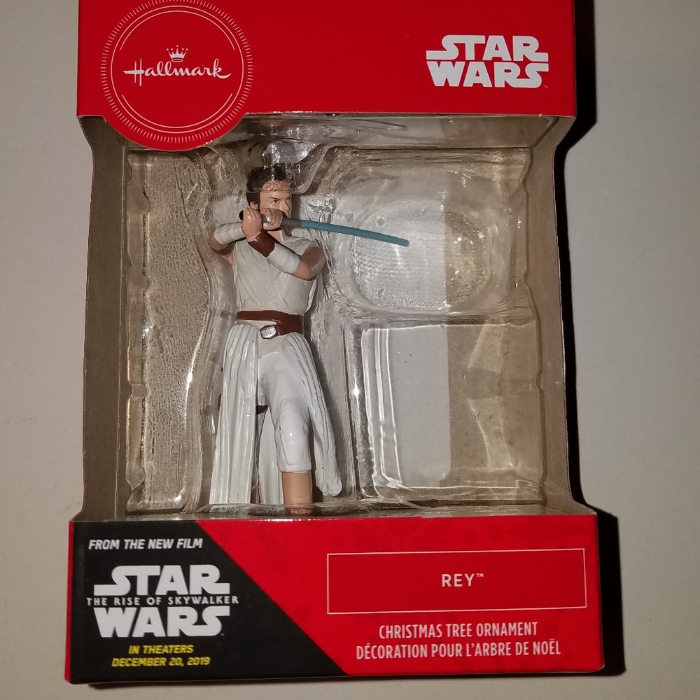 Hallmark star wars rey christmas ornament new